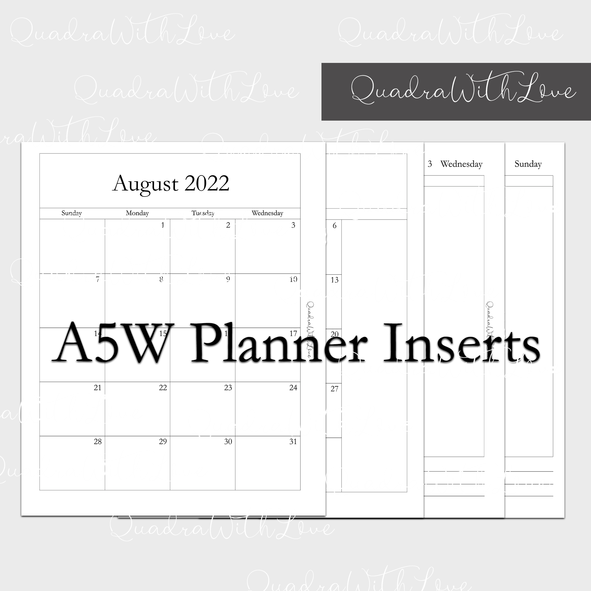 2024 Personal Daily Planner Inserts Printed Dated Day per -  Israel