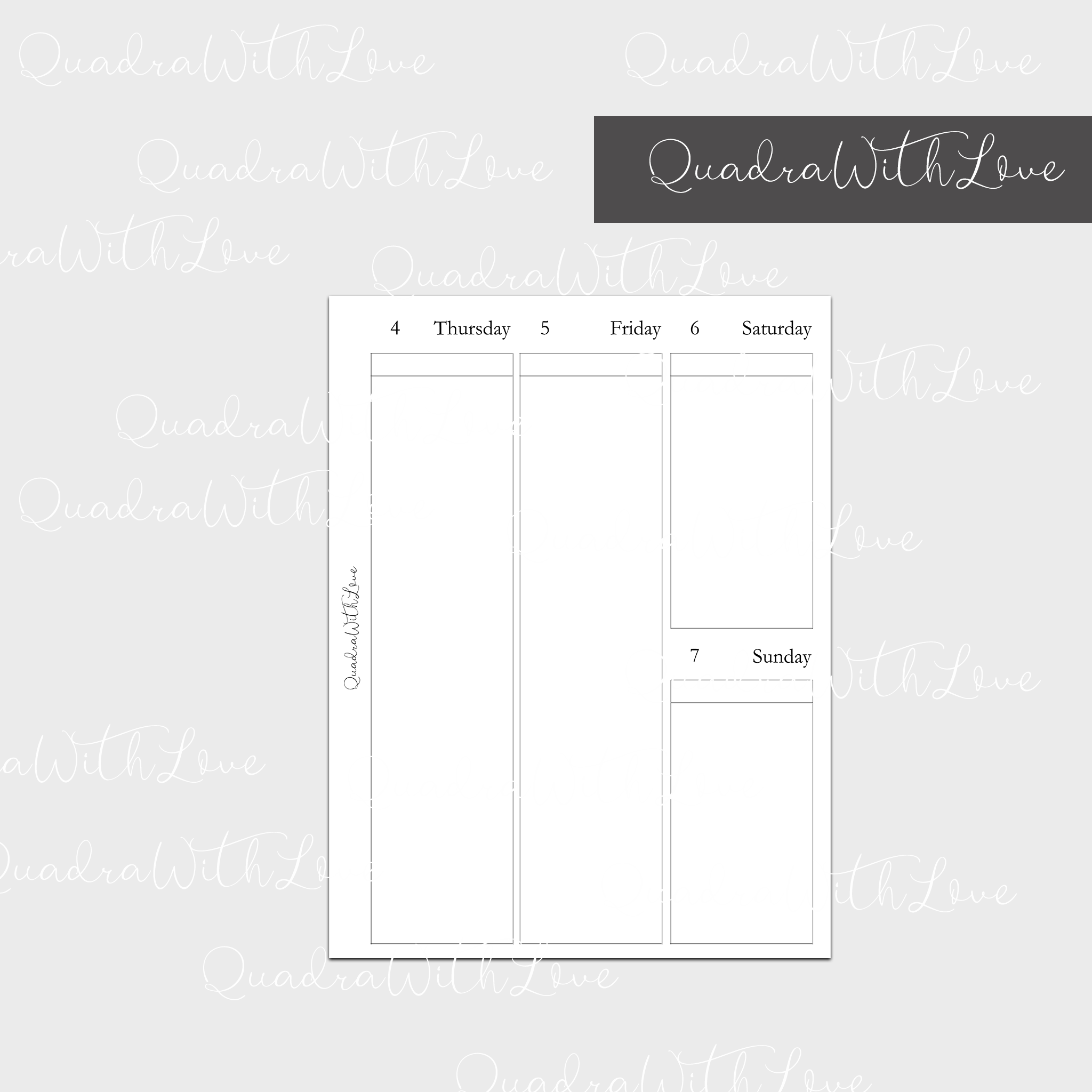 2024 Dated Planner Inserts, Horizontal Weekly, Monday Start